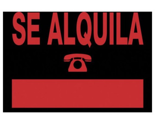 CARTEL "SE ALQUILA" 700X500 MM PVC NEGRO ARCHIVO 2000 6161 NE (Espera 4 dias)